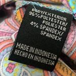 MSK Medium Paisley Print Dress w gold circle hardware on chest boho chic summer Photo 11