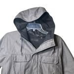 Uniqlo Jacket Women's Small Gray Hooded Utility Parka Zip Pockets Outdoor Coat Photo 2