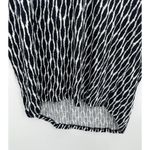 Ann Taylor Loft Women Linen Tee Size L Black White Stripe Short Cap Sleeve Shirt Size L Photo 3