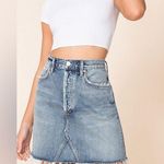AGOLDE Ada Denim Mini Skirt in Riddle Photo 0