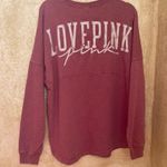 PINK - Victoria's Secret Vs Victorias Secret Pink Varsity Crew Sweater Jacket Top Pink Thrill Acid Wash M Photo 7