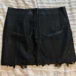 American Threads Black Leather Skirt Photo 2