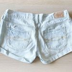 Abercrombie & Fitch Light Wash Striped Denim Shorts Photo 1