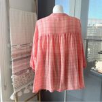 Roller Rabbit Shelter Island Adlaz Orange Plaid Oversized Tunic Top Women’s XL Photo 3