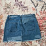 Nasty Gal  Blue Denim Patch Print Raw Hem Micro‎ Mini Skirt Photo 7