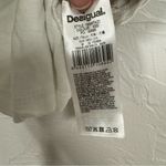 Desigual  White Eyelet Short Sleeve Blouse Womens M Casual Beachy Summer Top Photo 9