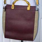 Hayden HARNETT DAKOTA VEGAN LEATHER BURGUNDY YELLOW CROSSBODY SATCHEL Photo 5