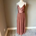 Showpo Dusty Rose Maxi Dress 10 Brown Photo 1