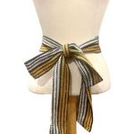 None Knit Cotton Stripped Belt Photo 0