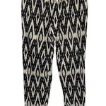 J. Crew Women's Black Aztec Drawstring Stretch Waistband Linen Blend Pants Size Size 2 Photo 2