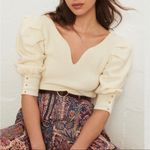 Ba&sh Harris Cream V-Neck Sweater Photo 0