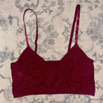 Free People Intimately Bralette Medium Burgundy Lace Adjustable Straps Lined. Photo 0