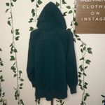American Eagle  Dark Green Pullover Hoodie with Side Slits Photo 3