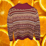 Tiara International Tiara Red Tan Design Full Zip With Shoulder‎ Pads Size Medium Photo 6