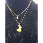 Betsey Johnson Vintage Dollhouse Rubber Ducky Duck Earrings And Necklace RARE Photo 13