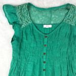 MINE Green Lace Back Babydoll Top Size Medium Photo 7