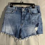 Hudson  Jean Shorts Womens 30 Denim High Rise Devon Distressed Raw Hem Photo 0