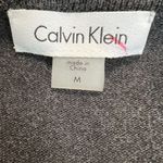 Calvin Klein  Dress Womens Medium Gray‎ Sheath Faux Wrap V-Neck Knit Long Sleeve Photo 9