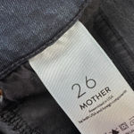 Womens‎ MOTHER Denim The Scared Slit Mini Skirt In My Wildest Ride Sz 26 Black Photo 3