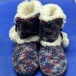 Blue and Red Cozy Slippers with Faux Fur Trim Size undefined Photo 0