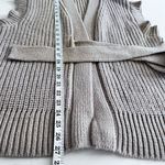 ZARA Tan Chunky Knitted Sweater Waistcoat Vest with Belt Size S Photo 10