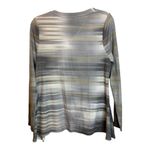 One World  Blouse Women's Size Medium Henley‎ Long Sleeves Stripes Photo 1