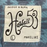 Bridge & Burn Silk Top Makelike Hawaii 503 Women Floral Blue Pink Sleeveless Size L Photo 5