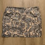 1. State Nude Silver Sequin Mini Skirt Scroll Pattern Party Holiday Size Large Photo 0