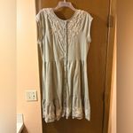 Johnny Was  light green & cream floral embroidered mini dress Photo 2