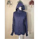 Lululemon  Dance Studio Reversible Hoodie Jacket Gray w Blue Purple Tint Size 6 Photo 2
