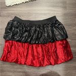 TCEC  Black and Red Sequin Mini Skirt Photo 1