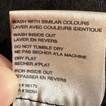 Ganni  Textured Peplum Hem Zip Front Ponte Ruffle Top Black Large 3/4 Sleeve Photo 6