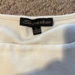 White Square Neck Thong Bodysuit Size L Photo 2