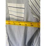 Croft & Barrow New  Shirt Dress Womens Blue Striped Midi Roll Tab Sleeve Sz PM Photo 5