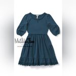 Matilda Jane  Hold the Key Blue Dress with Lace Hem Size S Photo 1