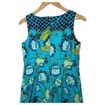 Lilly Pulitzer  Dress Womens 4 Blue Koi Fish Sleeveless Shift Cotton Lined 82765 Photo 9
