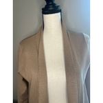 Magaschoni   Women's Long Open Front Ribbed Cardigan Pockets Camel Size Small Photo 1