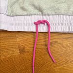 Peloton  Fabric-Mix Colorblock Pullover Sweatshirt Gray/Pink Drawcord Hem Size XS Photo 5