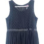 Say What? Say What? Y2K Lace Fit & Flare Dress Sz L Coquette Pleats Bow Ballet Soft Girl Photo 2