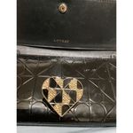 Lovcat Wallet Womens Heart Clasp Patent Leather Long Clutch Organizer Purse Black Photo 1