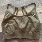 Gym Shark Flex Sports Bra Olive Green Small Photo 1