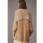 Maeve Anthropologie  Collared Oversized Cardigan Sweater Large Shimmer Sparkle Photo 4