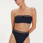 VIX Leeza Bandeau Bikini Top in Black, XL, $168 Black Size L Photo 0