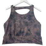 Saavi Snakeskin Open Back Sports Bra 3XL Animal Print Wide Strap Workout Fitness Brown Size undefined Photo 1