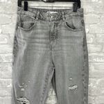 ZARA  High Rise Distressed Straight Leg Jeans Photo 1