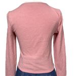 No Boundaries  Women’s Pink Ribbed Long Sleeve Fitted Top Size S (3-5) Photo 3