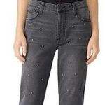 Joie  Womens Washed Onyx Perez Jeans Faded Black Gray Pearl Studded Size 27 Denim Photo 0