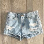 Billabong Size 25 High-Rise Distressed Denim Jean Shorts Photo 5