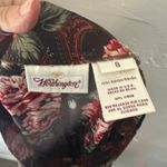 Worthington  Vintage 90s Floral Skirt Brown Rose Print Pleated Maxi Size 8 Grunge Photo 7