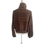 HYFVE  Brown Black Houndstooth Bomber Jacket Coat Size Medium Photo 4